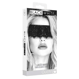 Ouch! Black & White Lace Mask