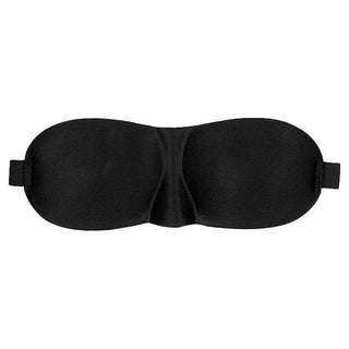 Ouch! Black & White Satin Curvy Eye Mask