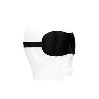 Ouch! Black & White Satin Curvy Eye Mask