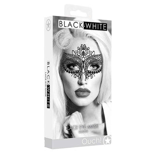 Ouch! Black & White Queen Lace Eye Mask