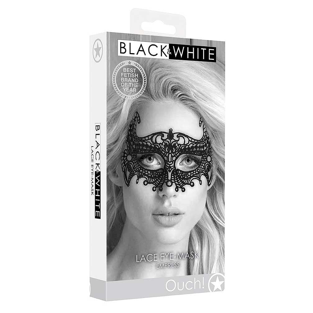 Ouch! Black & White Empress Lace Eye Mask