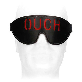 Ouch! Black & White OUCH Bonded Leather Eye Mask