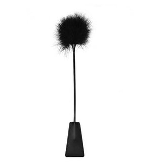 Ouch! Black & White Crop with Feather Tickler
