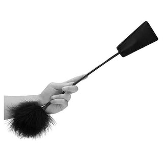 Ouch! Black & White Crop with Feather Tickler