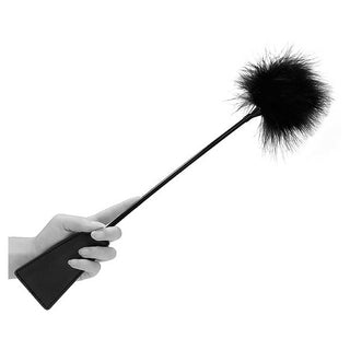 Ouch! Black & White Crop with Feather Tickler