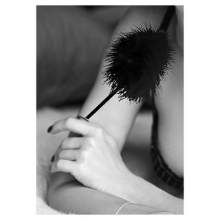 Ouch! Black & White Feather Tickler