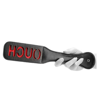 Ouch! Black & White OUCH Bonded Leather Paddle