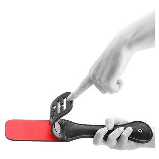 Ouch! Black & White OUCH Bonded Leather Paddle