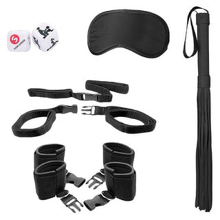 Ouch! Black & White Bed Post Bindings Restraint Kit