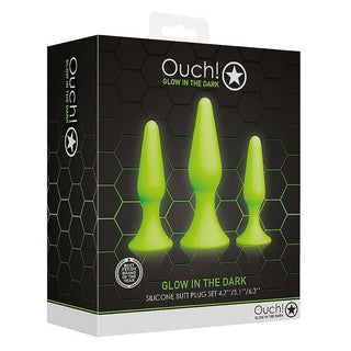 Ouch! Glow in the Dark Butt Plug Set