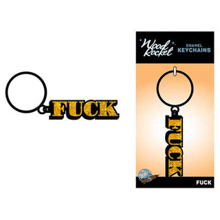 Wood Rocket Fuck Keychain