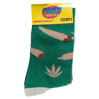 Crazy Socks Smoking Themed Crew Socks