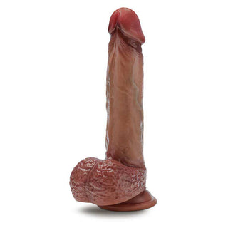 Renaissance Raphael 9.5" Realistic Dual Density Dildo with Sliding Foreskin and Squeezable Balls