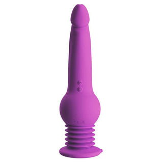 Impressions New York Gyro-Quake 9.75" Vibrating and Thumping G-Spot Dildo