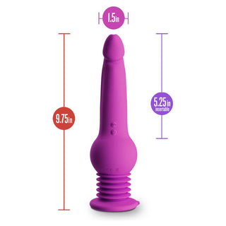 Impressions New York Gyro-Quake 9.75" Vibrating and Thumping G-Spot Dildo