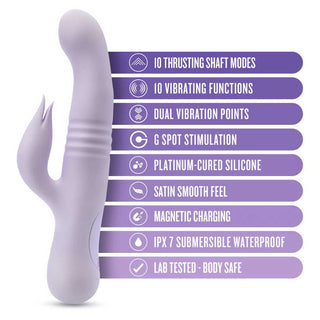 Blush Rylee 9.25" G-Spot Clitoral Dual Stimulation Rabbit Vibrator