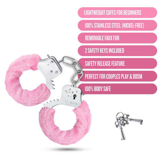 Temptasia Furry Beginner Cuffs with Safety Release and 2 Keys