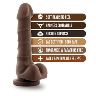 Dr. Skin Realistic 7.75" Dildo with Balls and Suction Cup Base