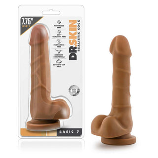 Dr. Skin Realistic 7.75" Dildo with Balls and Suction Cup Base