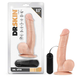 Dr. Skin Dr. Spin G-Spot 8.5" Remote Control Vibrating Dildo with Suction Cup