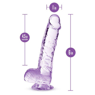 Naturally Yours Realistic Amethyst 6" Dildo with Balls and Suction Cup Base