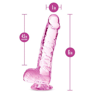 Naturally Yours Realistic Amethyst 6" Dildo with Balls and Suction Cup Base