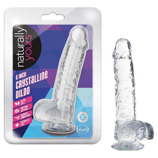 Naturally Yours Realistic Amethyst 6" Dildo with Balls and Suction Cup Base