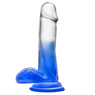 B Yours Stella Blue Realistic 6.25" Dildo with Balls and Suction Cup Base