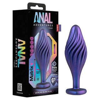 Anal Adventures Matrix Swirling Bling 4.5" Anal Plug