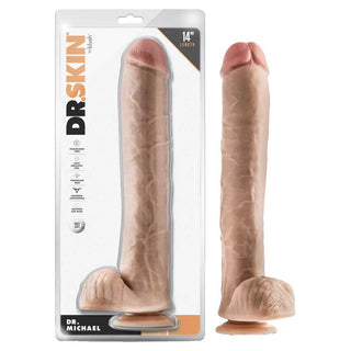 Dr. Skin Dr. Michael 14" Dildo with Balls and Suction Cup