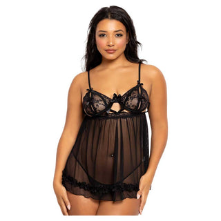 Seven 'til Midnight 2-Piece Mesh Babydoll