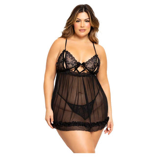 Seven 'til Midnight 2-Piece Mesh Babydoll