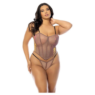 Oh La La Cheri Nova Iridescent Bustier Bra Set