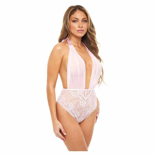 Oh La La Cheri Aria Sheer Plunge Halter Teddy