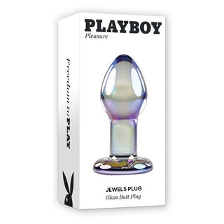 Playboy Jewels Iridescent Glass Anal Plug