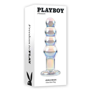 Playboy Jewels Iridescent Glass Beads Dildo