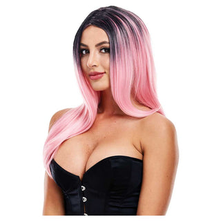 Pleasure Wigs Elle 23" Pink/Black Straight Wig