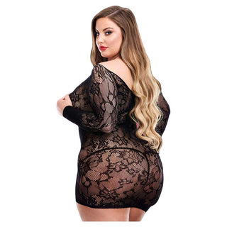 Lapdance Lace Off-The-Shoulder Mini Dress