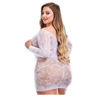 Lapdance Lace Off-The-Shoulder Mini Dress