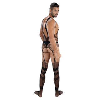 Envy Menswear Fishnet Open-Crotch Bodystocking