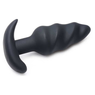 Bang! 21X Vibrating Silicone Rechargeable Swirl Butt Plug with Remote Control