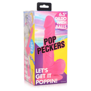 Pop Peckers 6.5" Dildo with Balls and Suction Cup