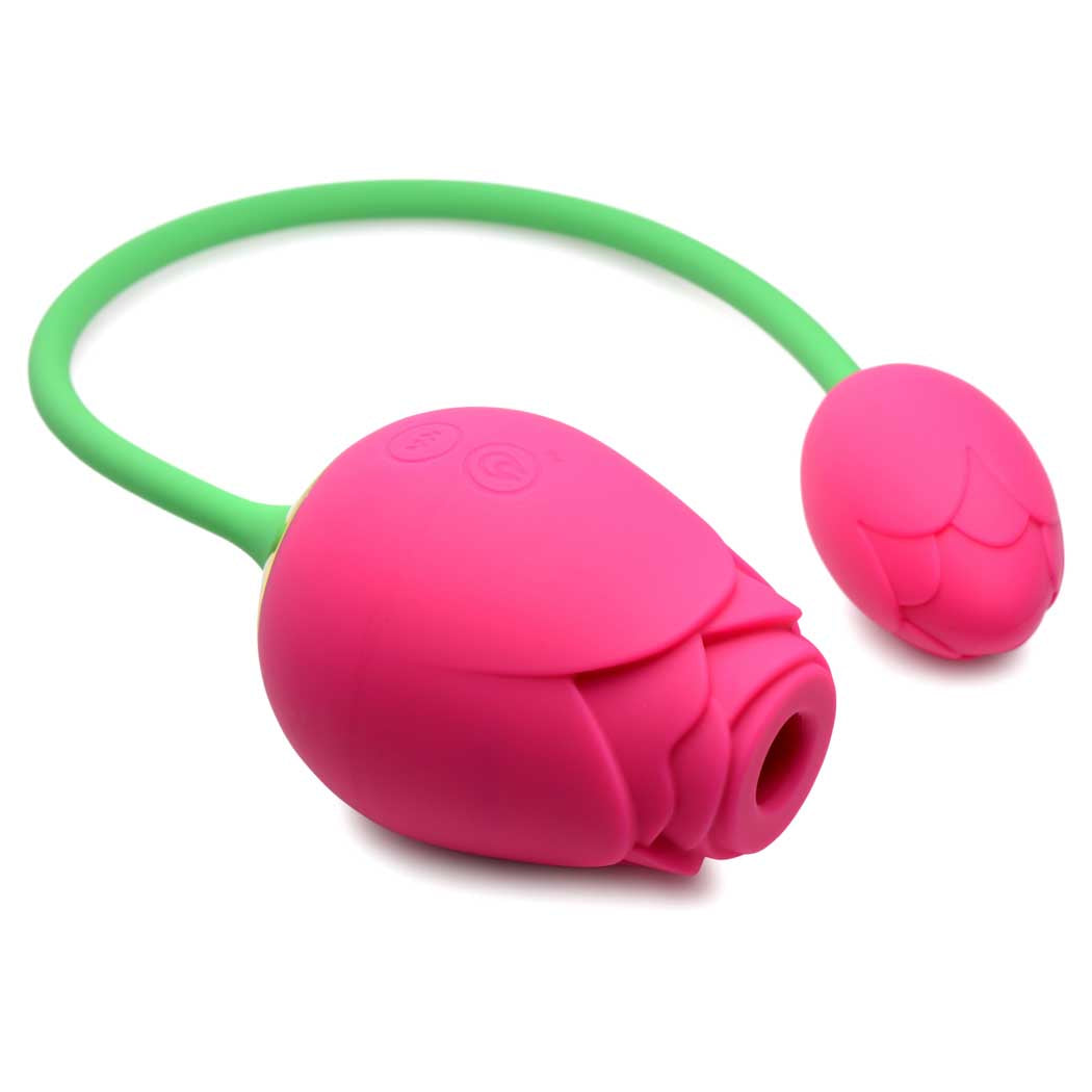 Inmi Bloomgasm Rose Duet Rechargeable Vibrating & Sucking Clit Stimulator