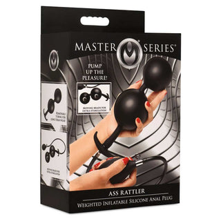 Master Series Ass Rattler Weighted Inflatable Silicone Anal Plug