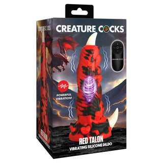 Creature Cocks Red Talon Vibrating Silicone Dildo