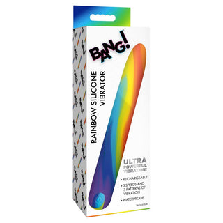 Bang! Rainbow Silicone 7" Waterproof Vibrator