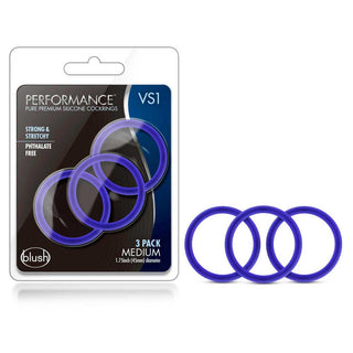 Performance VS1 Glow In The Dark Penis Rings 3-Pack