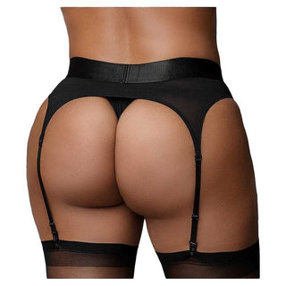 Ouch! Vibrating Strap-on Thong with Adjustable Garters