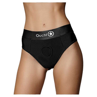 Ouch! Vibrating Strap-on Thong with Removable Butt Straps