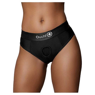 Ouch! Vibrating Strap-on Thong with Removable Butt Straps